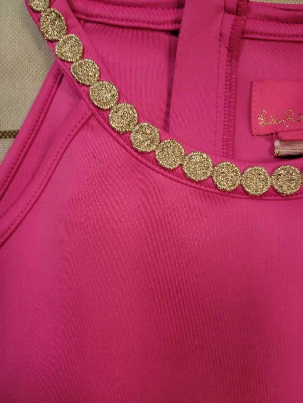 Sz 6-7 Lilly Pulitzer Girls' Caesara Mandevilla Pink peplum Dress